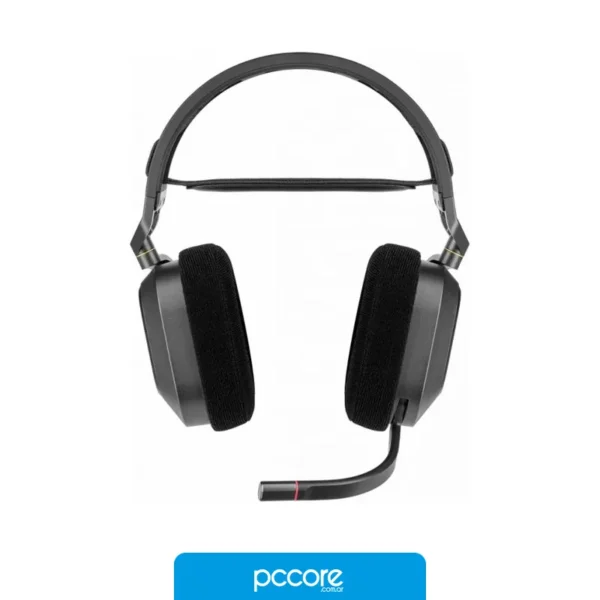 Audio Auricular gaming Corsair HS80 RGB wireless con audio espacial - carbón, vista lateral Audio Auricular gaming Corsair HS80 RGB wireless con audio espacial - carbón, vista lateral