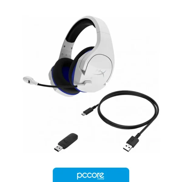 Audio Auricular HYPERX Cloud Stinger Core Wireless Blanco, vista lateral