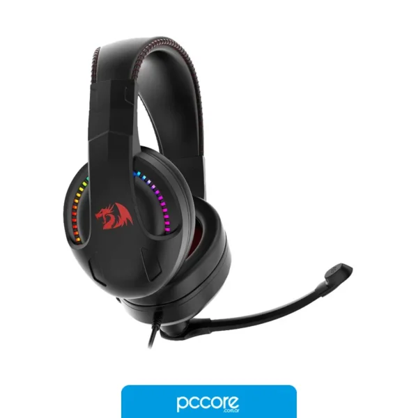 Audio Auricular Redragon H211 RGB Negro, vista frontal