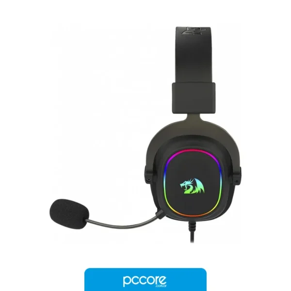 Audio Auricular Redragon Zeus X RGB Negro, vista posterior Audio Auricular Redragon Zeus X RGB Negro, vista posterior