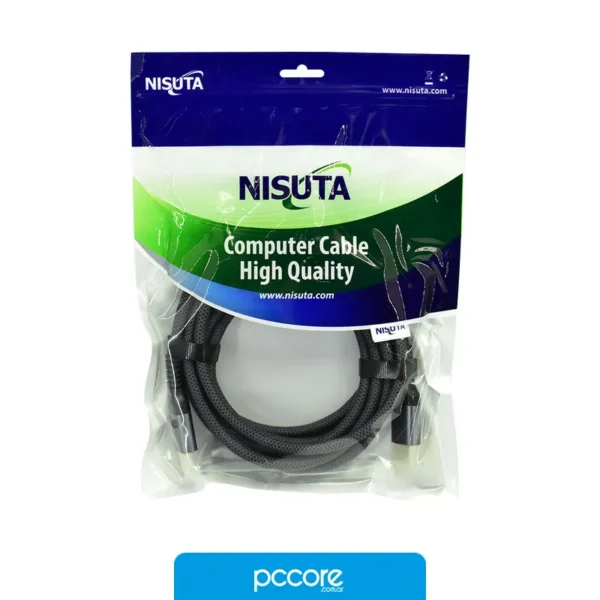 Cables Cable Nisuta Displayport 1.5M M-M 360Hz 4K v2.1 Ns-CADP212, vista lateral Cables Cable Nisuta Displayport 1.5M M-M 360Hz 4K v2.1 Ns-CADP212, vista lateral