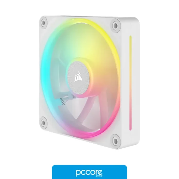 Componentes de PC Kit de ventiladores CORSAIR iCUE LINK LX120 RGB de 120 mm x3 blanco, vista frontal