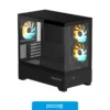 Componentes de PC Gabinete GIGABYTE C201 PANORAMIC NEGRO Mid Tower S/Fuente, vista frontal