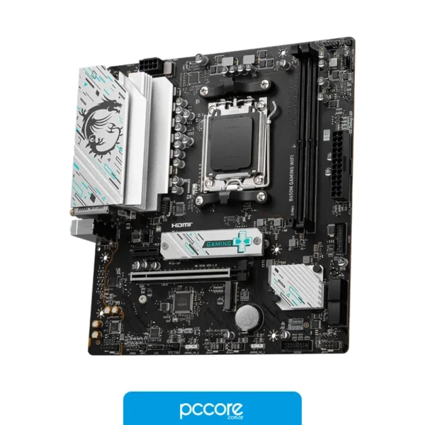 Componentes de PC Motherboard MSI B650M GAMING WIFI AM5 DDR5, vista posterior