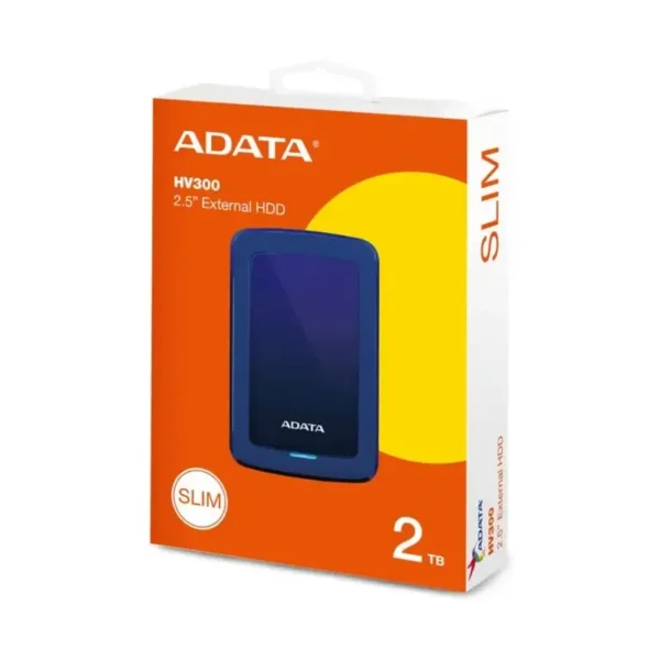 Discos Externos Disco Externo Adata 2TB AHV300 3.2 Blue, vista posterior Discos Externos Disco Externo Adata 2TB AHV300 3.2 Blue, vista posterior
