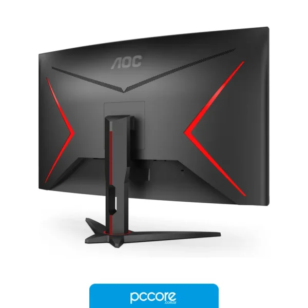 Monitores Monitor AOC C32G2ZE 31,5" VA FHD 240Hz 4ms Curved Gaming Ficha USA, vista posterior