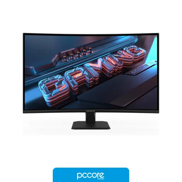 Monitores Monitor GIGABYTE 32" Edge Curvo QHD GS32QC 165Hz 1ms, vista lateral Monitores Monitor GIGABYTE 32" Edge Curvo QHD GS32QC 165Hz 1ms, vista lateral