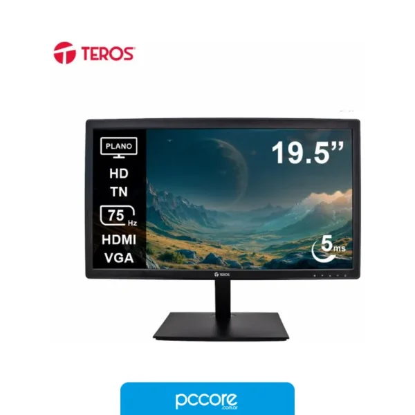 Monitores Monitor Teros TE-1916S 19.5 Plano TN HD (1600x900) 75Hz 1ms Ficha USA, detalle