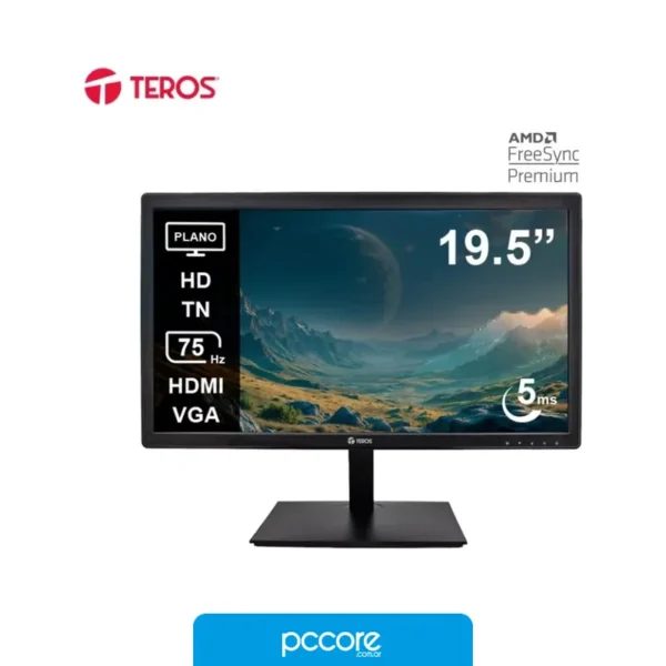 Monitor Teros TE-1916S 19.5 Plano TN HD  (1600×900) 75Hz 1ms Ficha USA