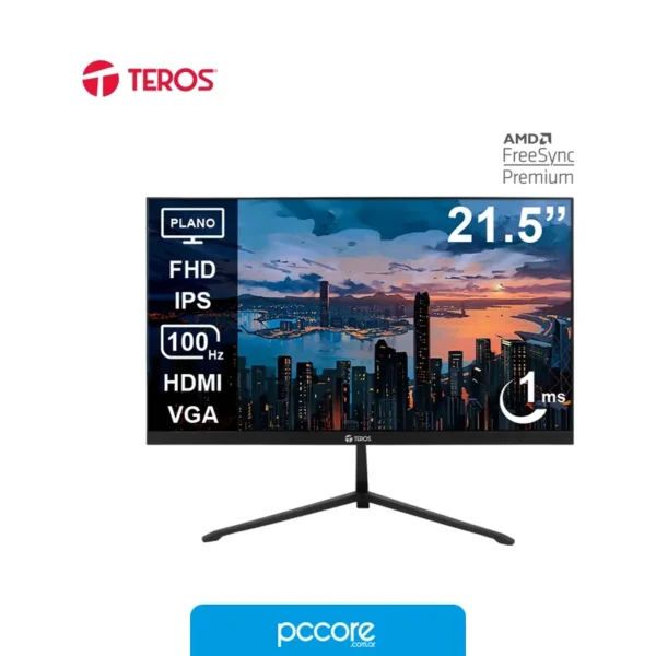 Monitor Teros TE-2128S 21.5″ Plano IPS FHD (1920 x 1080) 100Hz 1ms Ficha USA