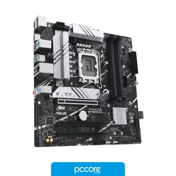 Motherboards Motherboard ASUS PRIME B760M-A AX6 II-GSI LGA1700, vista posterior Motherboards Motherboard ASUS PRIME B760M-A AX6 II-GSI LGA1700, vista posterior