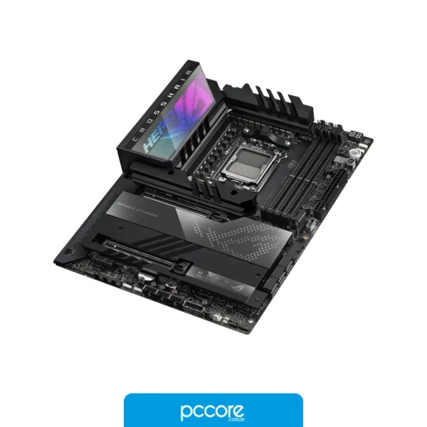 Motherboards Motherboard ASUS ROG CROSSHAIR X670E HERO AM5 DDR5, vista posterior Motherboards Motherboard ASUS ROG CROSSHAIR X670E HERO AM5 DDR5, vista posterior