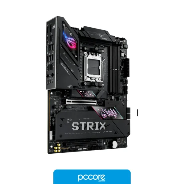 Motherboards Motherboard ASUS ROG STRIX B850-E GAMING WIFI AM5, vista posterior Motherboards Motherboard ASUS ROG STRIX B850-E GAMING WIFI AM5, vista posterior