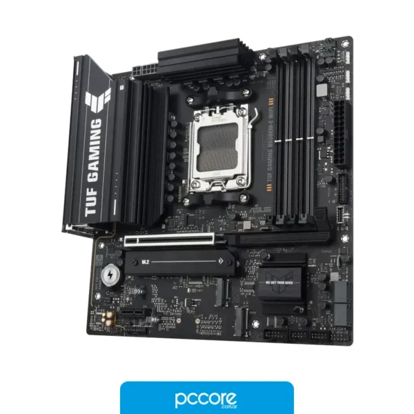 Motherboards Motherboard ASUS TUF GAMING B650EM-E WIFII AM5 DDR, vista lateral Motherboards Motherboard ASUS TUF GAMING B650EM-E WIFII AM5 DDR, vista lateral