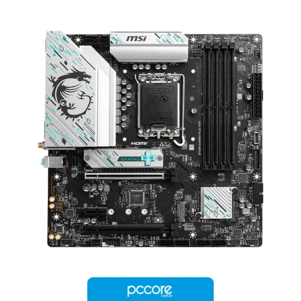 Motherboards Motherboard (1700) GIGABYTE B760M GAMING PLUS WIFI DDR4, vista posterior