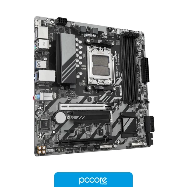 Motherboards Motherboard (AM5) GIGABYTE B850M D3HP, vista posterior