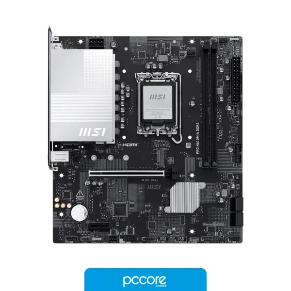 Motherboards Motherboard MSI PRO H610M-A LGA 1700 DDR4, vista frontal Motherboards Motherboard MSI PRO H610M-A LGA 1700 DDR4, vista frontal