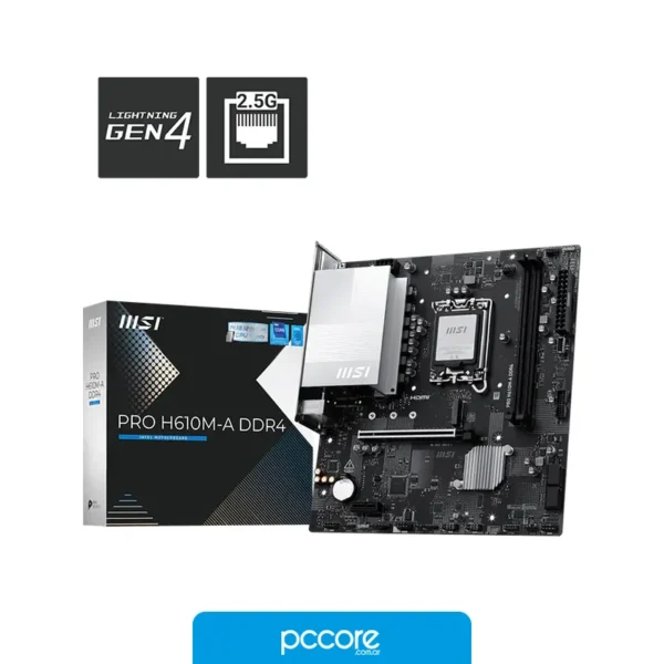 Motherboard MSI PRO H610M-A LGA 1700 DDR4 Motherboard MSI PRO H610M-A LGA 1700 DDR4