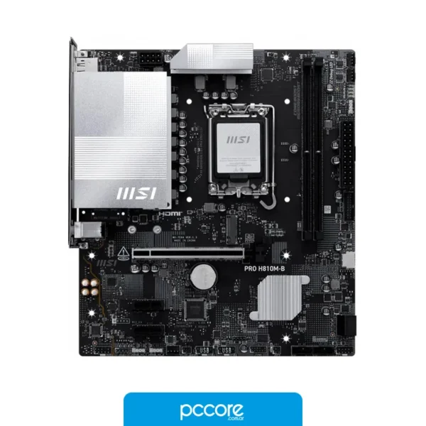 Motherboards Motherboard MSI PRO H810M-B LGA 1851 DDR5, vista posterior