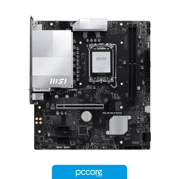 Motherboards Motherboard MSI PRO H810M-B WIFI6E LGA 1851 DDR5, vista frontal