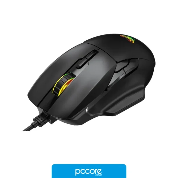 Mouse AULA F815 Usb RGB Black 12800 Dpi 6D, vista frontal Mouse AULA F815 Usb RGB Black 12800 Dpi 6D, vista frontal