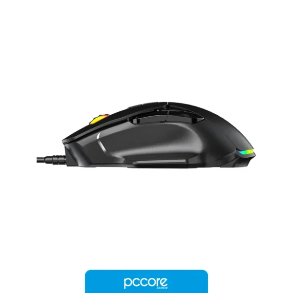Mouse AULA F815 Usb RGB Black 12800 Dpi 6D, vista lateral Mouse AULA F815 Usb RGB Black 12800 Dpi 6D, vista lateral