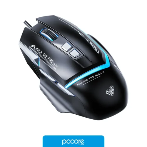 Mouse AULA S12 PRO Usb RGB Black 12800 Dpi 7D Mouse AULA S12 PRO Usb RGB Black 12800 Dpi 7D