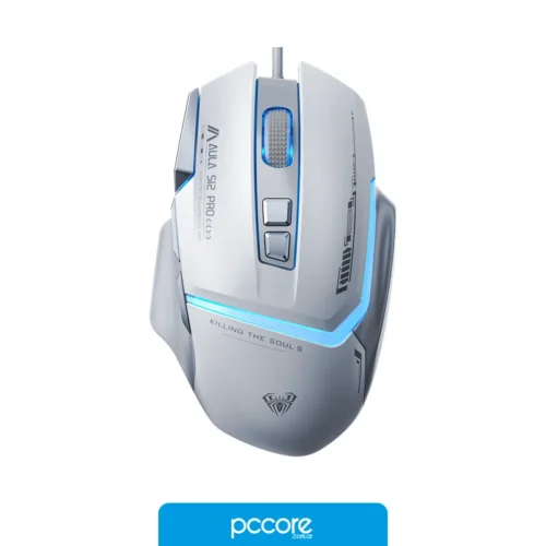 Mouse AULA S12 PRO Usb RGB White 12800 Dpi 7D Mouse AULA S12 PRO Usb RGB White 12800 Dpi 7D
