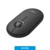 Mouse Inalámbrico Logitech Pebble 2 M350 Negro, vista lateral