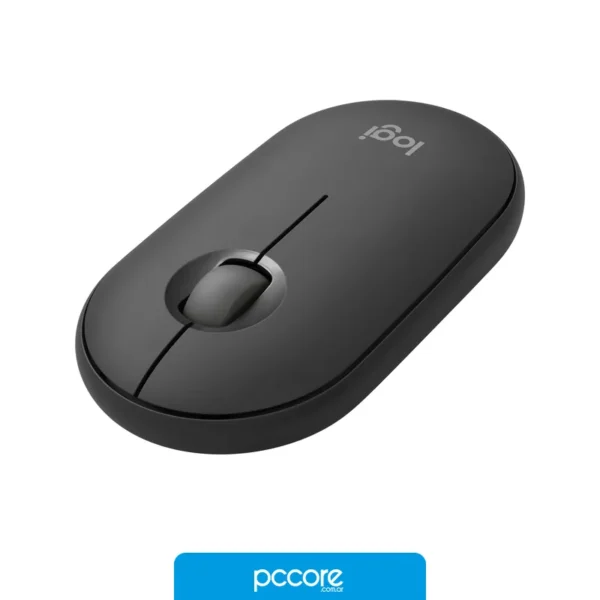 Mouse Inalámbrico Logitech Pebble 2 M350 Negro, vista lateral