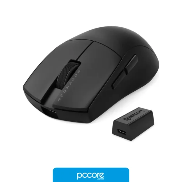 Mouse Inalámbrico Redragon King M916 Pro Negro, vista lateral Mouse Inalámbrico Redragon King M916 Pro Negro, vista lateral