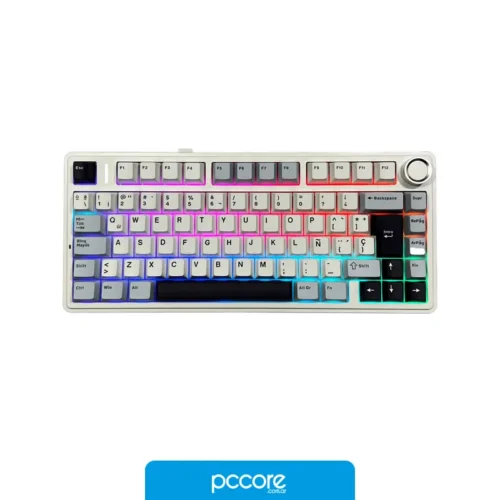 Teclado AULA F75 Pink Switch Mecanico Rainbow RGB Usb White Blue Dark Purple Ingles
