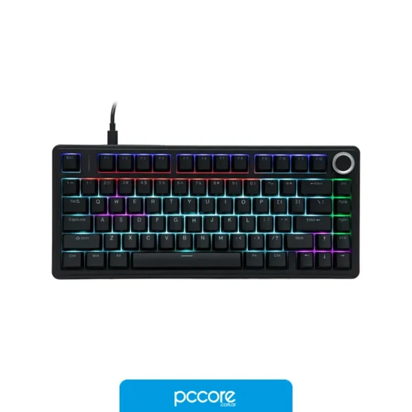 Teclado AULA F75 Red Switch Mecanico Rainbow RGB Usb Black Ingles Teclado AULA F75 Red Switch Mecanico Rainbow RGB Usb Black Ingles