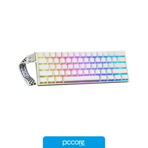 Tecnología, notebooks y computadoras en Córdoba | pccore Periféricos Teclado AULA MINI60 HE PRO Mistcloud Switch Magnetico RGB Usb White Ingles, vista posterior