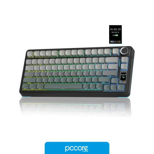 Periféricos Teclado AULA S75 PRO Seiya Switch Mecanico RGB Wireless Black Degrade Ingles, vista frontal