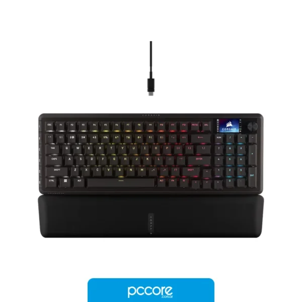 Teclado gamer CORSAIR VANGUARD 96 Mecánico inalámbrico Backlit RGB LED MLX Plasma Negro