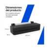 Plotters Impresora Plotter HP DesignJet T250 24", vista lateral