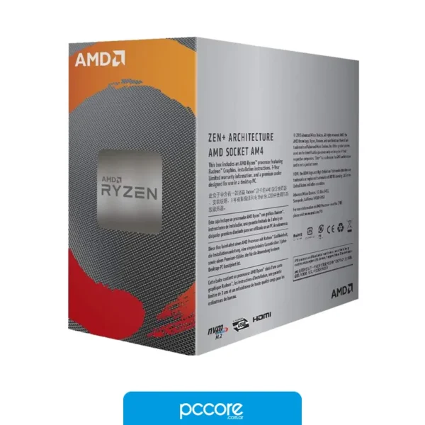 Procesadores Procesador AMD Ryzen 3 3200G 3.60Ghz AM4 DDR4, vista lateral