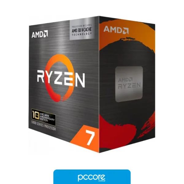 Procesadores Procesador AMD Ryzen 7 5800X3D 3.40GHz AM4 DDR4, vista frontal Procesadores Procesador AMD Ryzen 7 5800X3D 3.40GHz AM4 DDR4, vista frontal