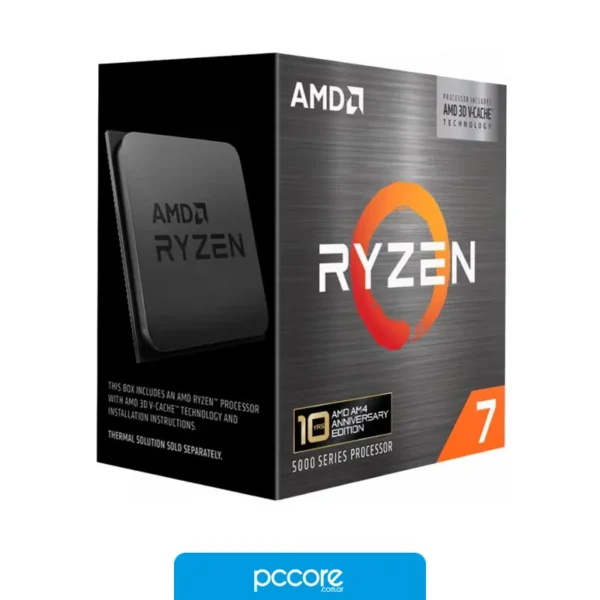 Procesadores Procesador AMD Ryzen 7 5800X3D 3.40GHz AM4 DDR4, vista lateral Procesadores Procesador AMD Ryzen 7 5800X3D 3.40GHz AM4 DDR4, vista lateral