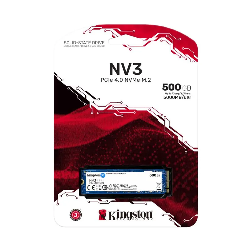 Disco Solido SSD 1TB M2 Kingston NV3 G4 NVME 6000MB/s