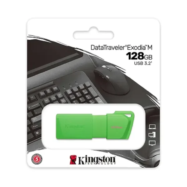 Almacenamiento Pendrive 128GB Kingston USB 3.2 Exodia M Verde Neon, foto 3