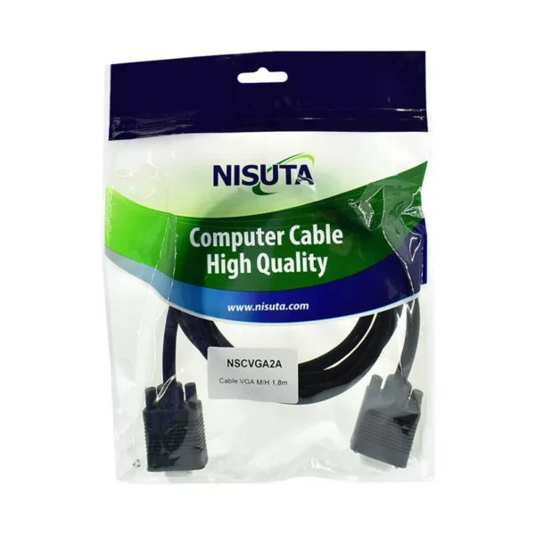 Cables Alargue Vga Nisuta H-M 1.8 Mts Bulk C/Filtro Ns-Cvga/Ns-CVGA2A, foto 3