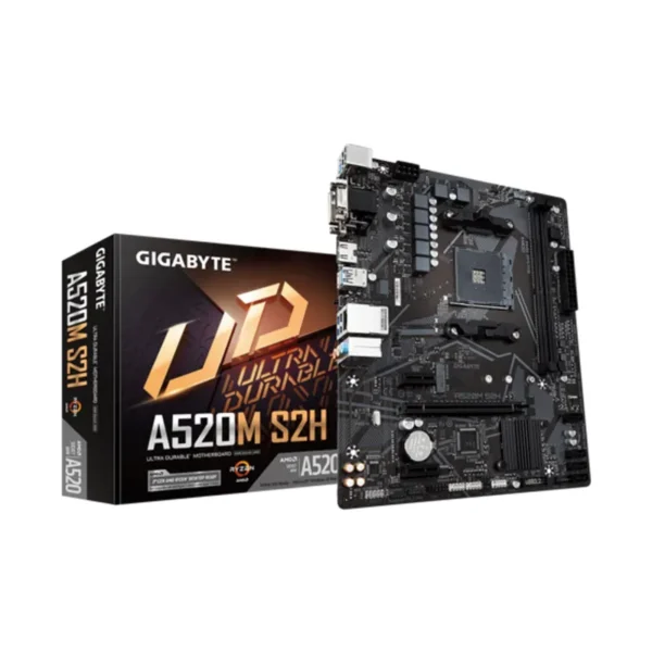 Componentes de PC Motherboard Gigabyte A520M K V2 Am4 DDR4, vista frontal Componentes de PC Motherboard Gigabyte A520M K V2 Am4 DDR4, vista frontal