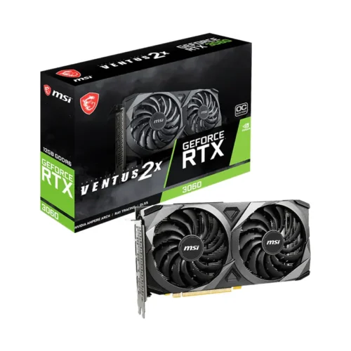 Placa de Video MSI NVIDIA GeForce RTX 3060 VENTUS 2X 12G OC V1 Placa de Video MSI NVIDIA GeForce RTX 3060 VENTUS 2X 12G OC V1