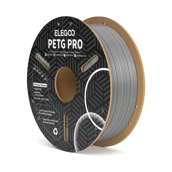 FILAMENTO ELEGOO PETG PRO -1.75mm-1KG- GRIS FILAMENTO ELEGOO PETG PRO -1.75mm-1KG- GRIS