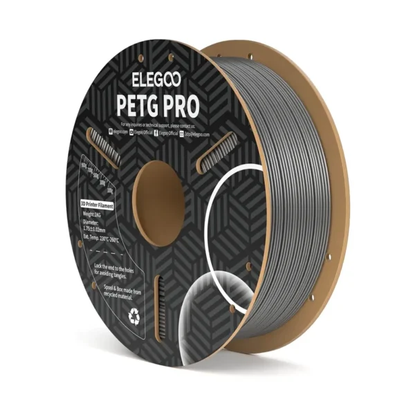 FILAMENTO ELEGOO PETG PRO -1.75mm-1KG- PLATA FILAMENTO ELEGOO PETG PRO -1.75mm-1KG- PLATA