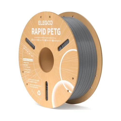 FILAMENTO ELEGOO PETG RAPIDA  -1.75mm-1KG – GRIS OSCURO