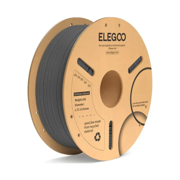 FILAMENTO ELEGOO PLA+  -1.75mm-1KG- GRIS SPACE