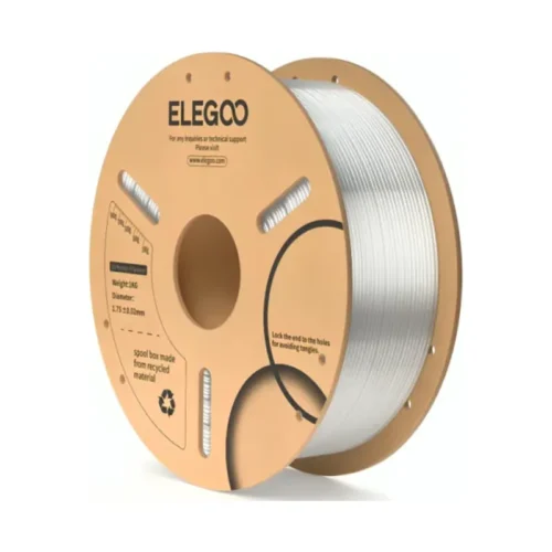 FILAMENTO ELEGOO PLA+ -1.75mm-1KG- Traslúcido FILAMENTO ELEGOO PLA+ -1.75mm-1KG- Traslúcido